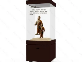 文博OLED透明展示柜_電動門款
